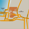 Map to The Radisson Hotel